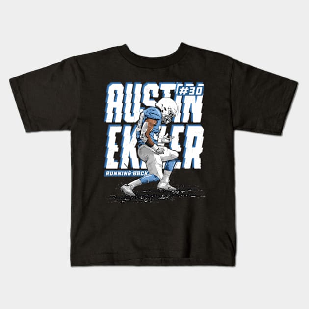 Austin Ekeler Los Angenel C Celebration Kids T-Shirt by caravalo